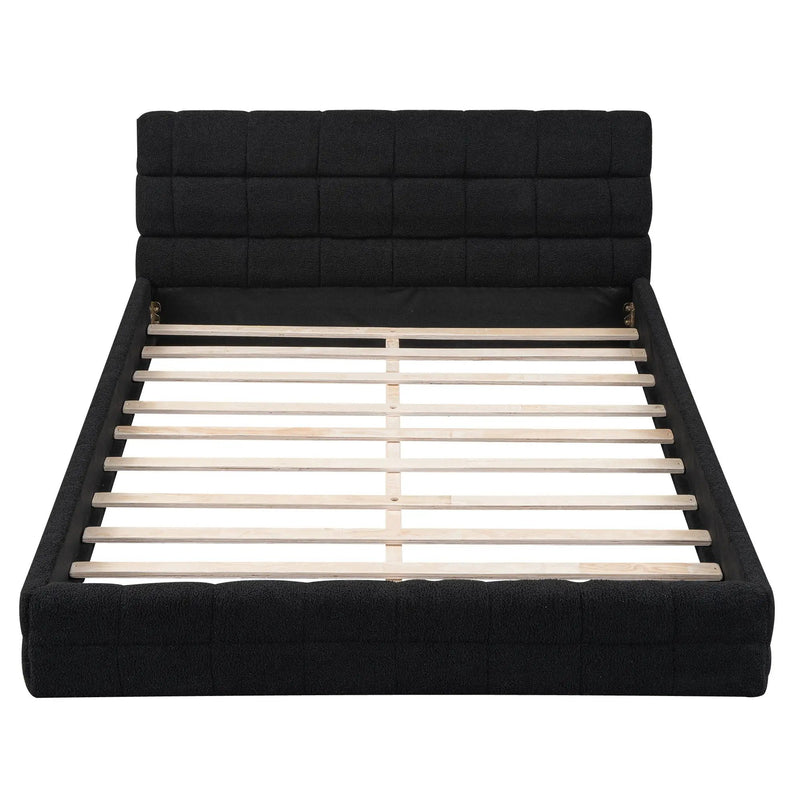 Upholstered Platform Bed With Headboard by HouseOfZazla