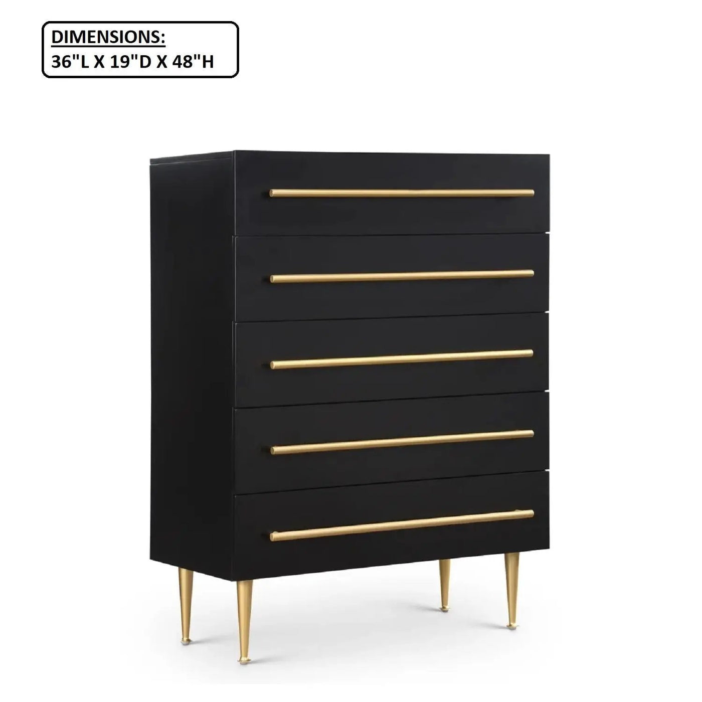 Contemporary 5 Drawer Chest For Bedroom by HouseOfZazla