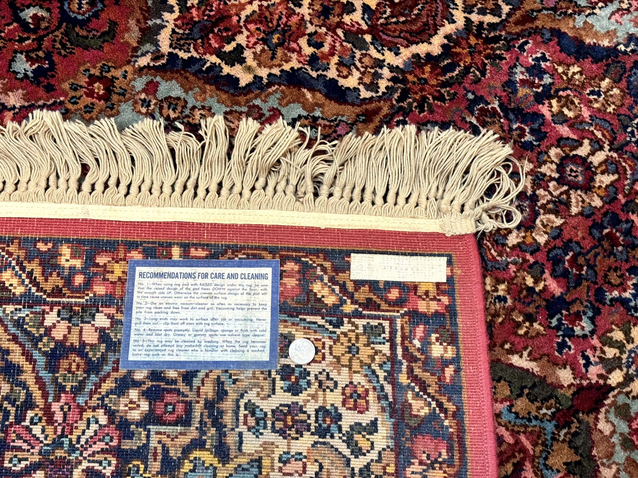 12x16 Karastan Multicolor Panel Kirman Rug #717, Rare Palace Size Wool Original 700 Series by Jewel Rugs