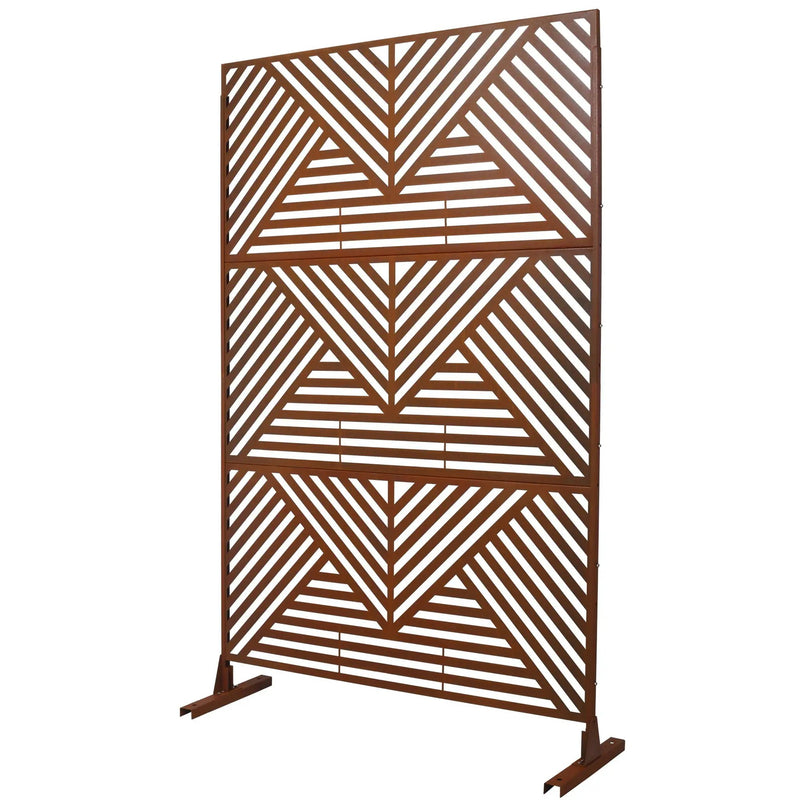 Freestanding Outdoor & Indoor Freestanding Metal Privacy Screen by Unique Piece Furniture