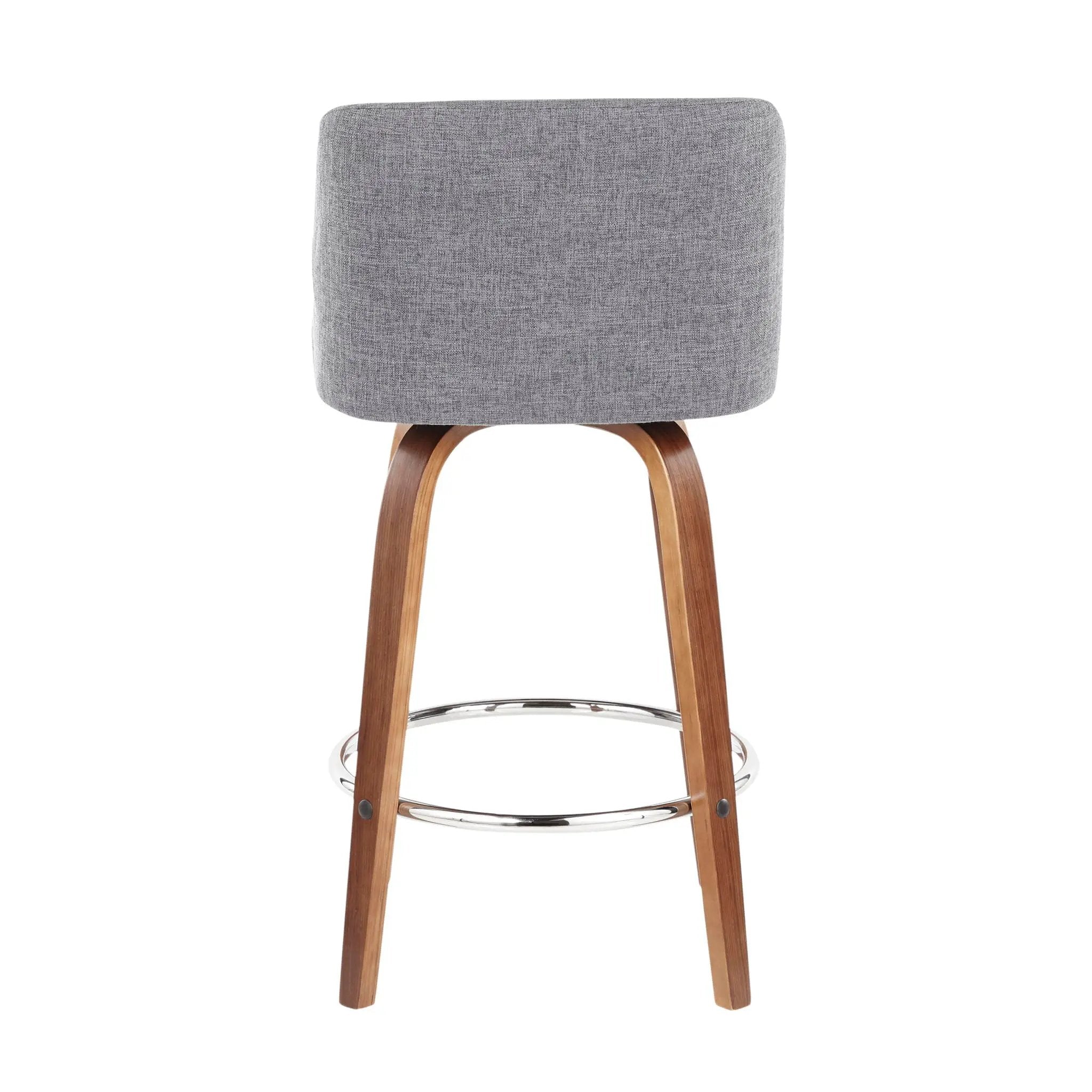 Toriano - Mid-Century Modern Fixed Height Counter Stool With Round Footrest (Set of 2) by Unique Piece Furniture