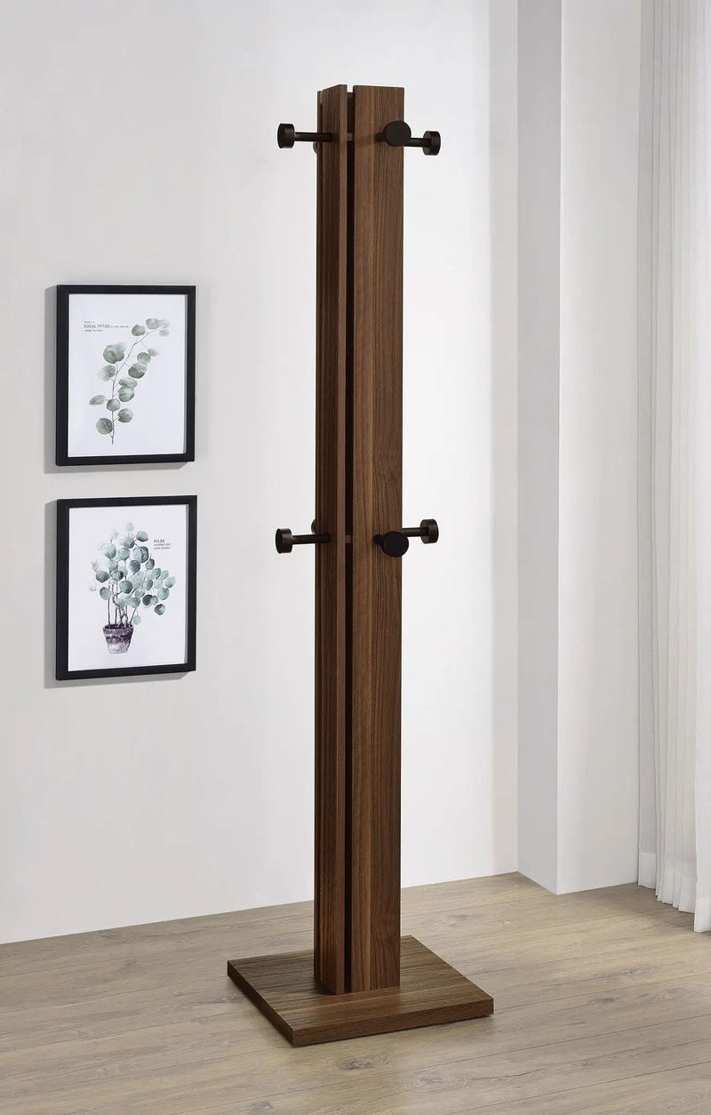 Rikkie Engineered Wood Coat Rack Walnut by Unique Piece Furniture
