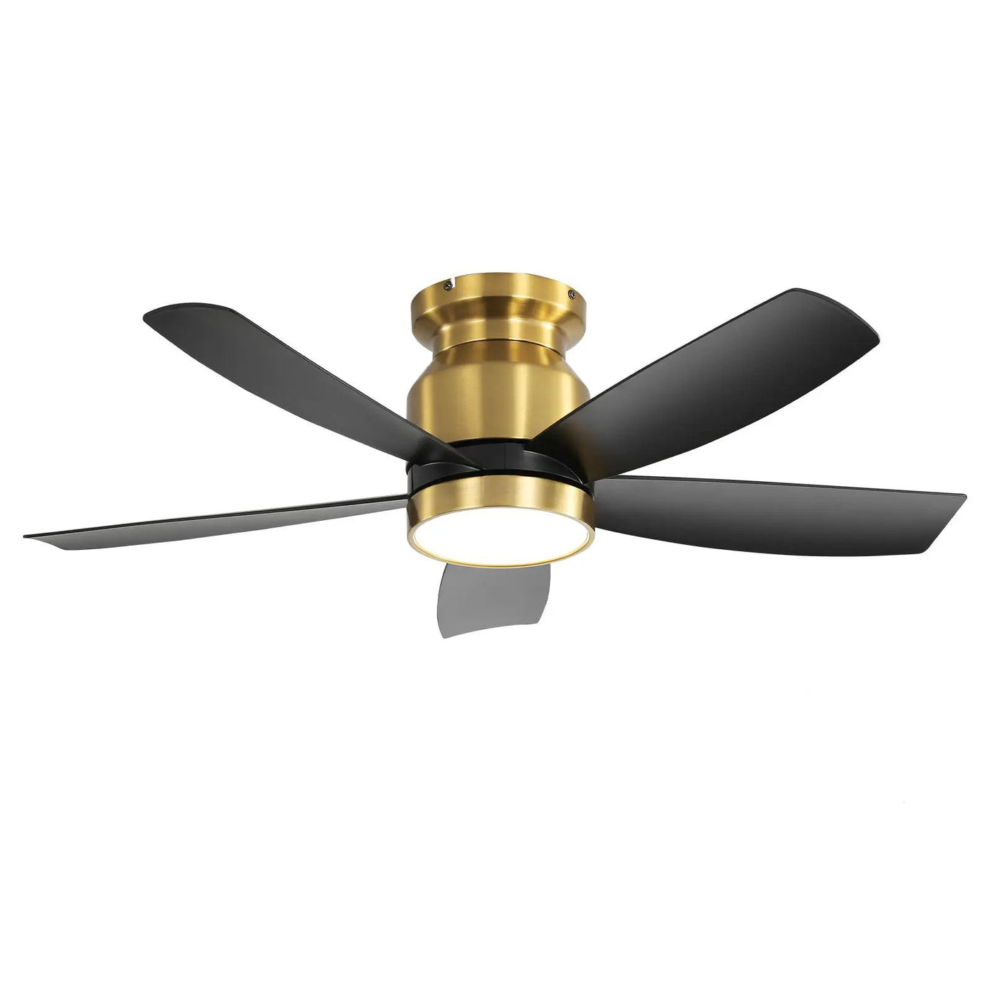 Flush Mount Ceiling Fan with LED Light and Remote Control by HouseOfZazla