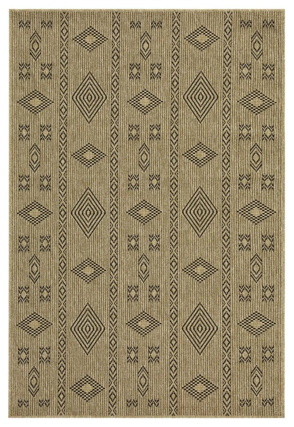 Earth GC_NTL1001 Jute/Black Indoor/Outdoor Area Rug