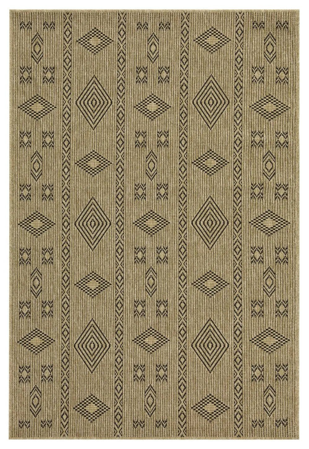 Earth GC_NTL1001 Jute/Black 5 ft. 3 in. x 7 ft. 3 in. Indoor/Outdoor Area Rug by HouseOfZazla