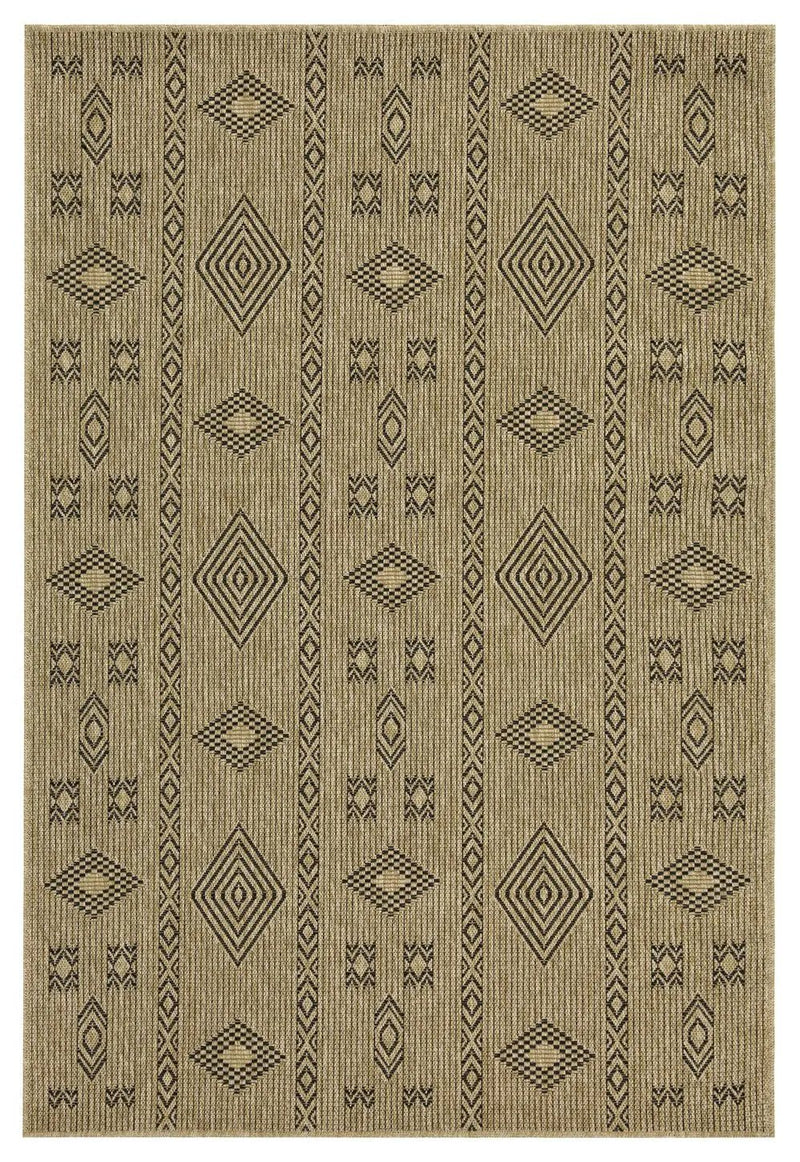 Earth GC_NTL1001 Jute/Black Indoor/Outdoor Area Rug by HouseOfZazla