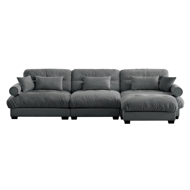 Super Comfort Oversized Modular Sectional Sofa With Movable Ottoman by Unique Piece Furniture