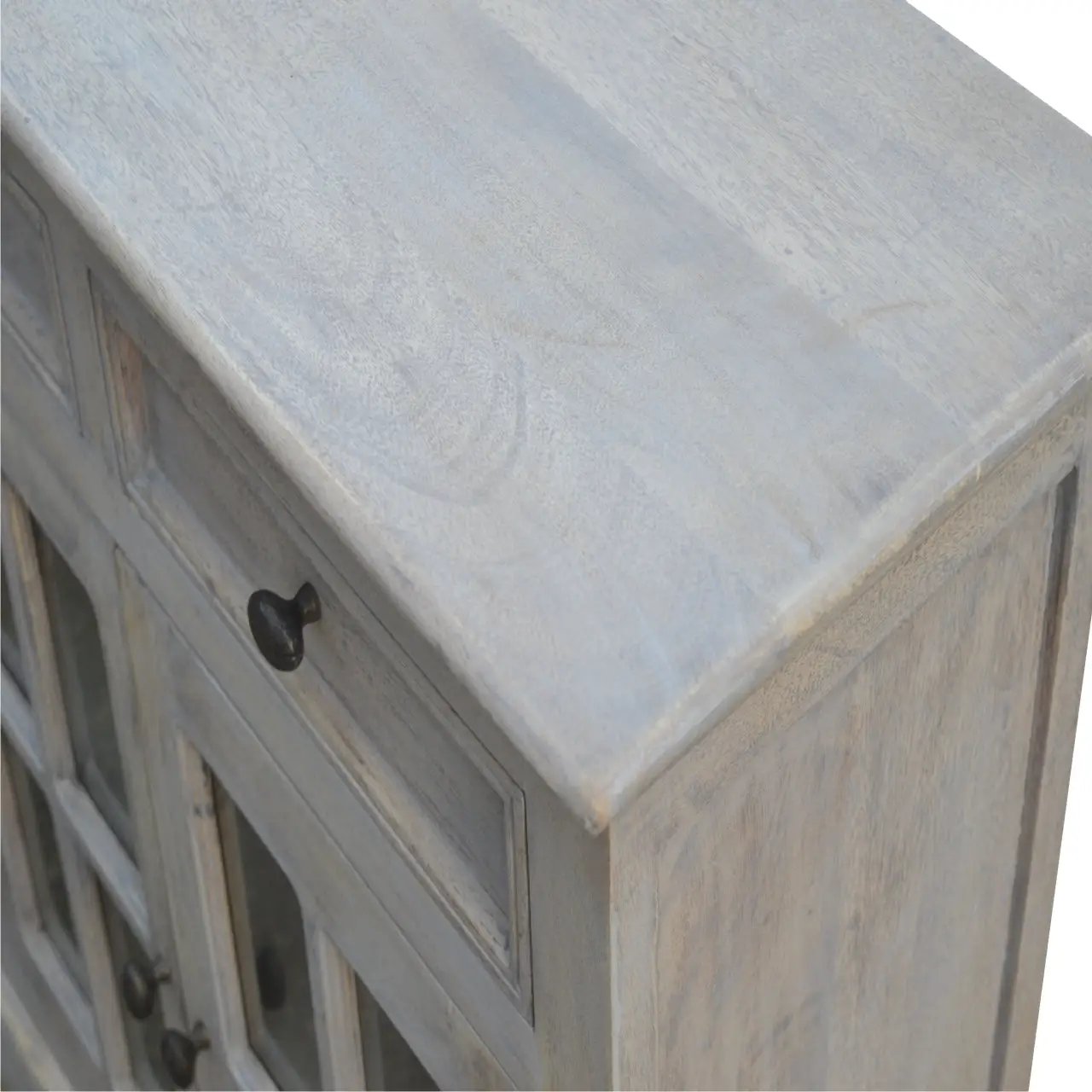 Solid Wood Stone Acid Wash Glazed Sideboard by HouseOfZazla