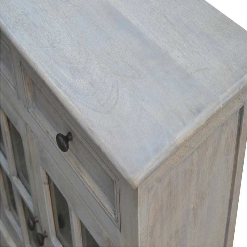 Solid Wood Stone Acid Wash Glazed Sideboard by HouseOfZazla