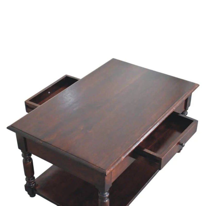 Turned Legs Drawer Table by Unique Piece Furniture