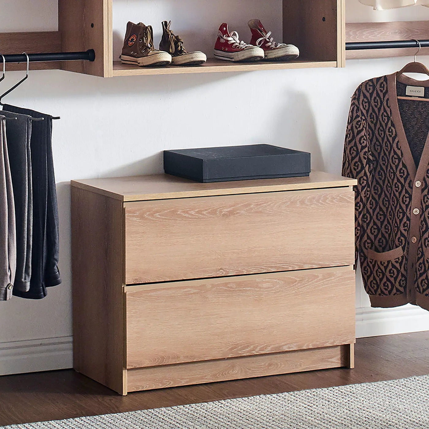 Devi - Wall Mounted Wood Closet System With Modular Units by HouseOfZazla