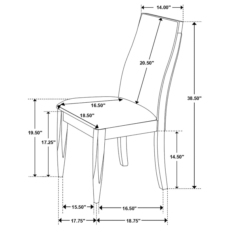 Paloma - Side Chair (Set of 2) - Walnut by HouseOfZazla