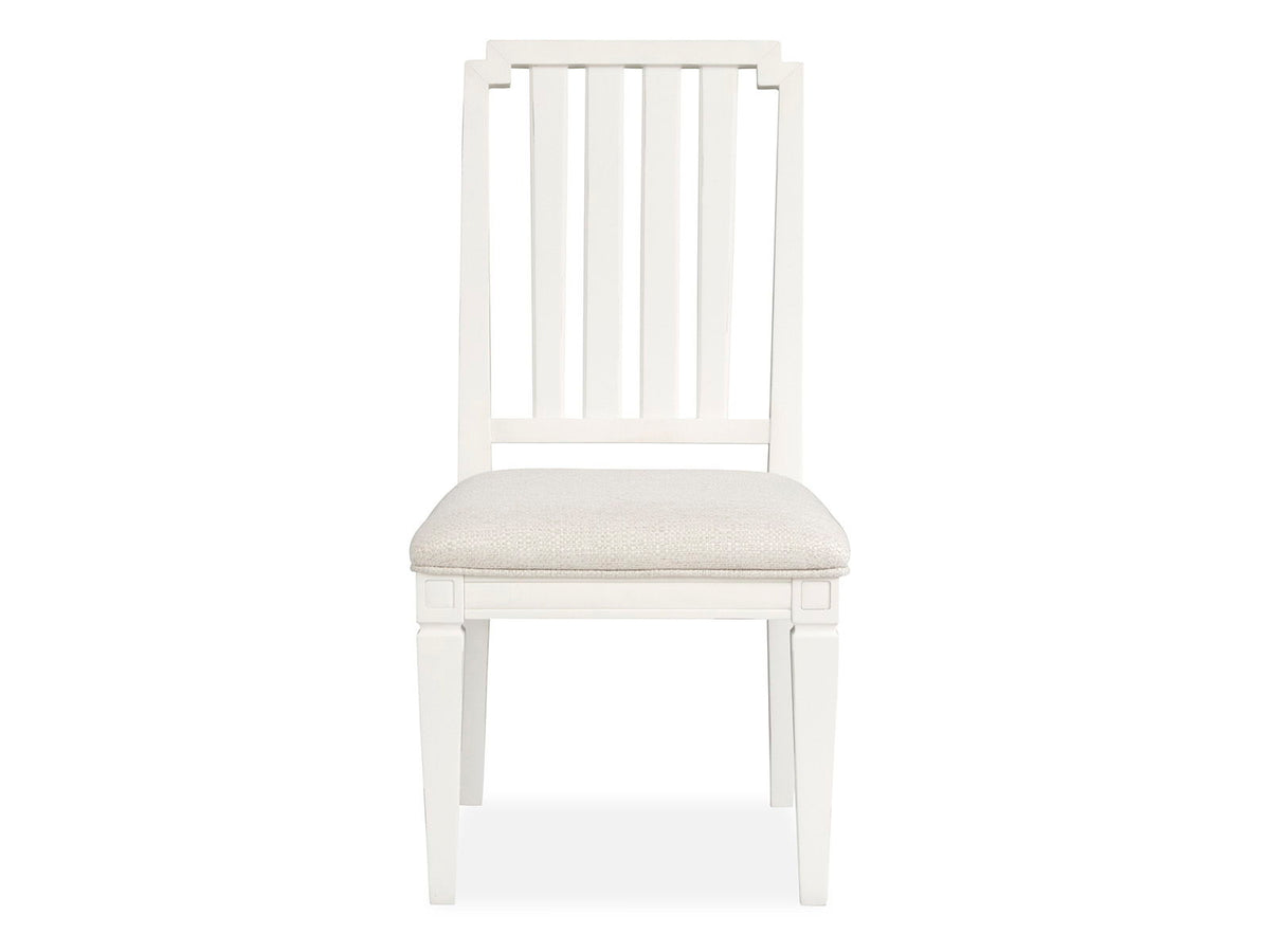 Willowbrook - Upholstered Side Chair With Wood Slat Back (Set of 2) - Egg Shell White, photo 4 of 7