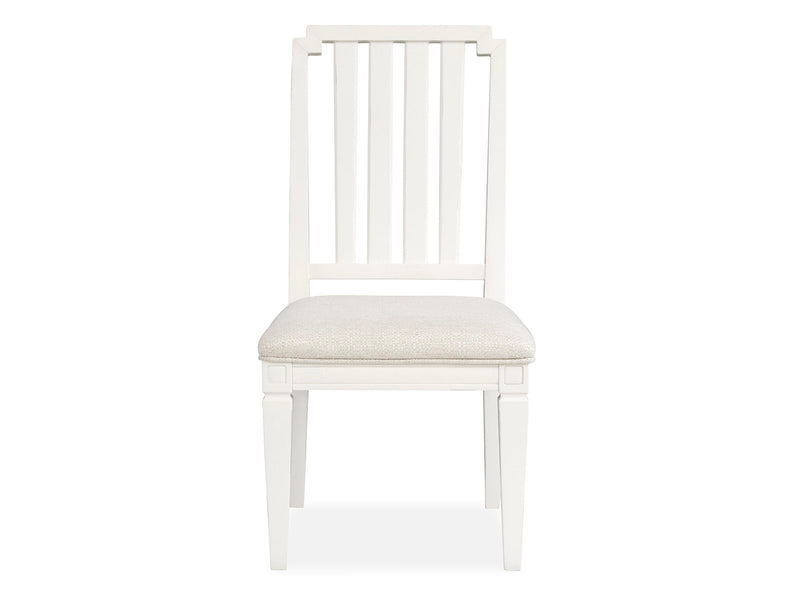 Willowbrook - Upholstered Side Chair With Wood Slat Back (Set of 2) - Egg Shell White, photo 4 of 7