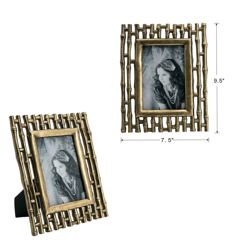 Photo Resin Frame, Opening (Set of 2) - Gold by HouseOfZazla