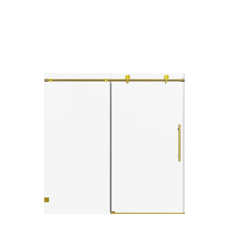 Frameless Single Sliding Soft Close Shower Doors, 5/16" Sgcc Tempered Glass by HouseOfZazla