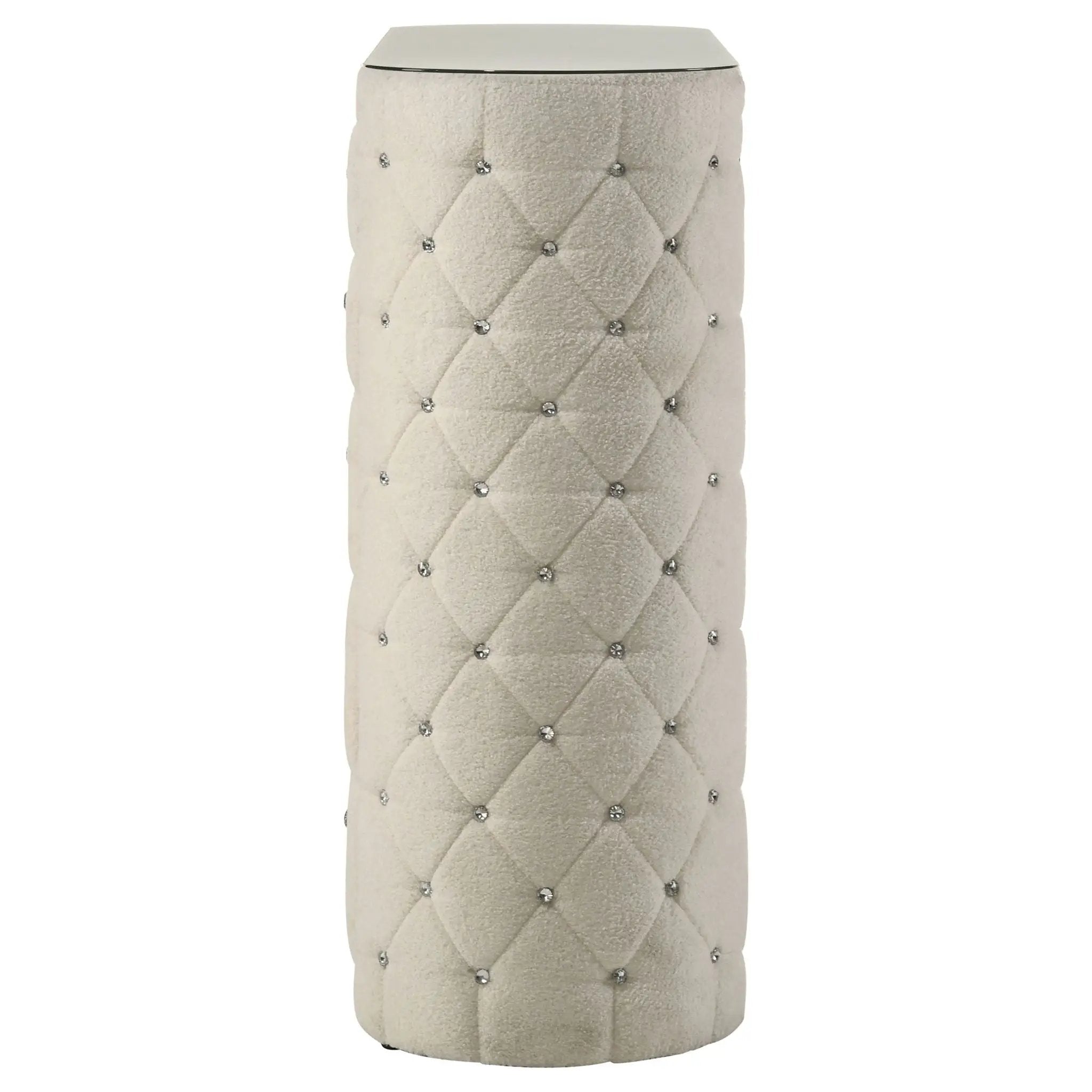 Sonya 5-drawer Upholstered Bedroom Chest of Drawers Ivory by Unique Piece Furniture