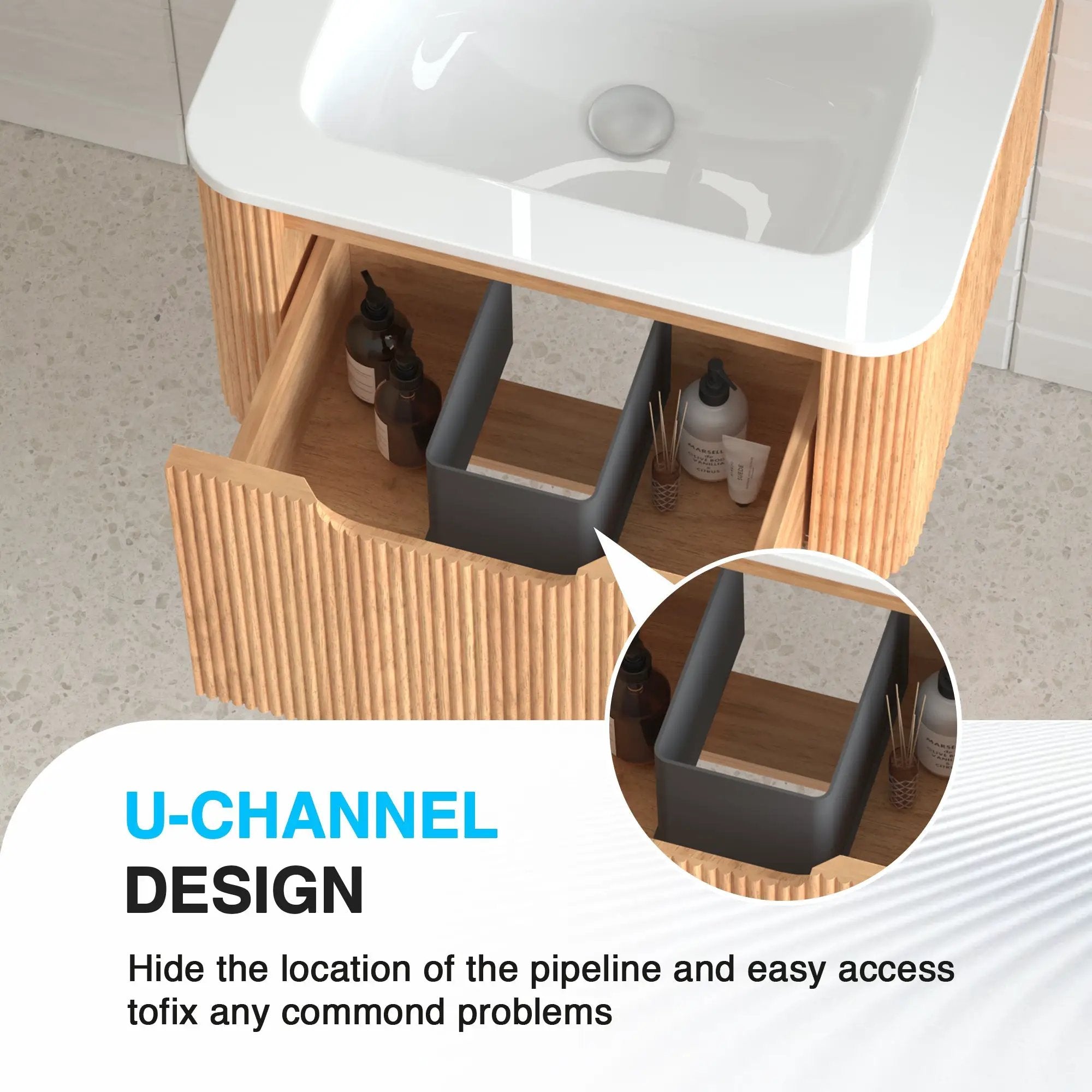 24" Wall-Mounted Floating Bathroom Vanity by HouseOfZazla