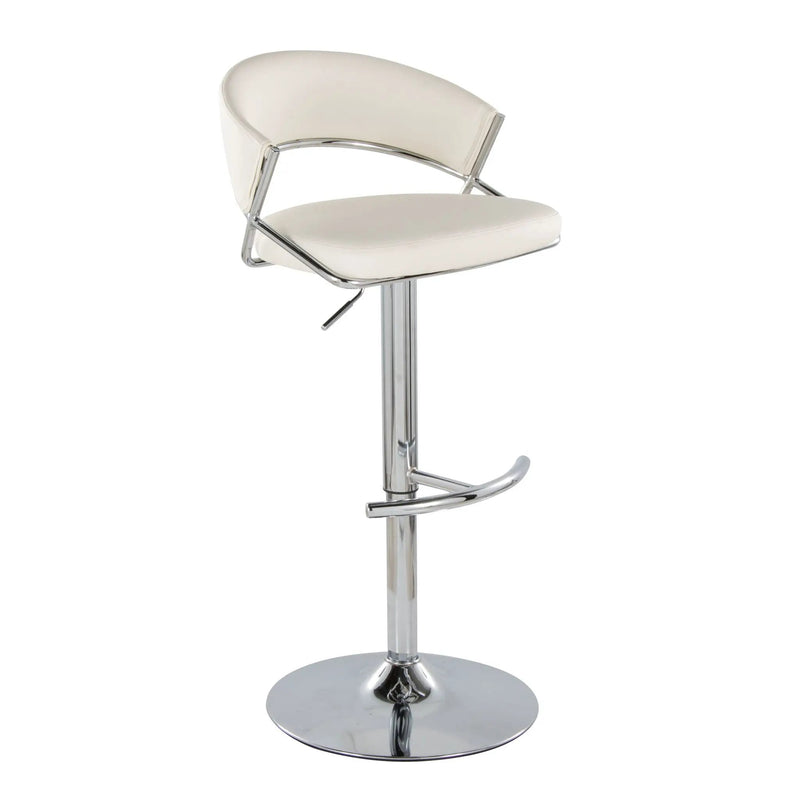 Jie - Contemporary Adjustable Barstool With Swivel & Rounded T Footrest (Set of 2) by Unique Piece Furniture