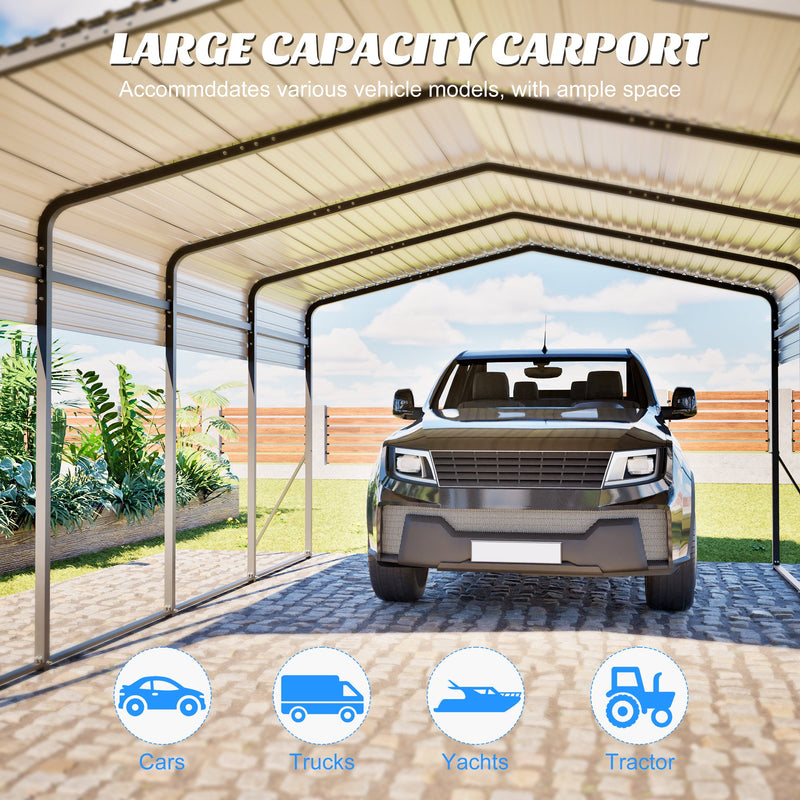 13x20 FT Metal Carport with Upgraded Frame by HouseOfZazla