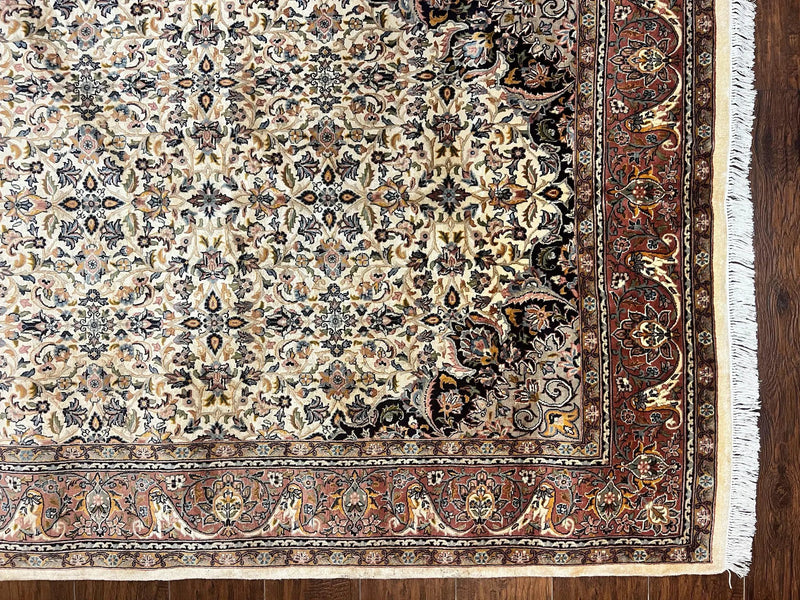 Pak Persian Rug 5x8, Handmade Wool Oriental Carpet, Vintage Rug, Floral Allover, Very Fine 320 KPSI by Jewel Rugs