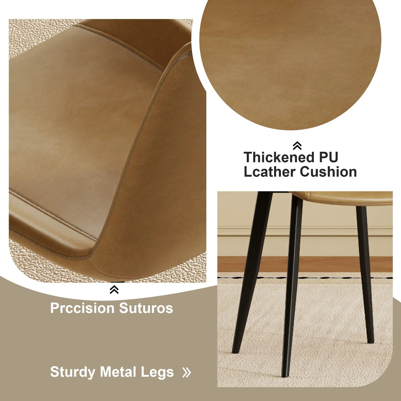 Modern Dining Chair With Carbon Steel Legs by HouseOfZazla