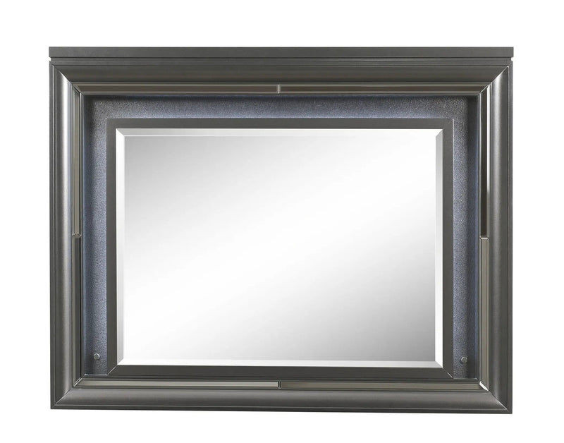 Sawyer - Metallic Mirror With LED - Gray by Unique Piece Furniture