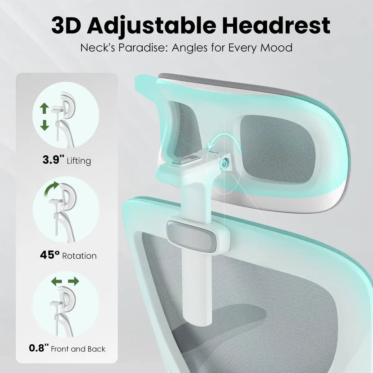 Ergonomic Office Chair with Headrest and Lumbar Support by HouseOfZazla