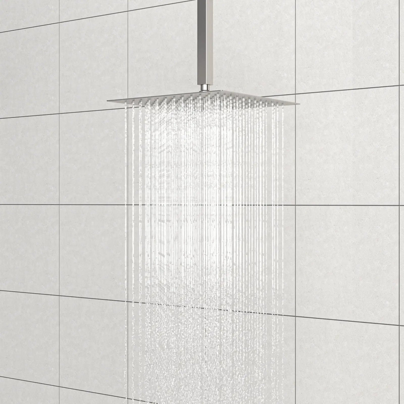 Premium 8" Ceiling Mounted Shower Arm With Flange by HouseOfZazla