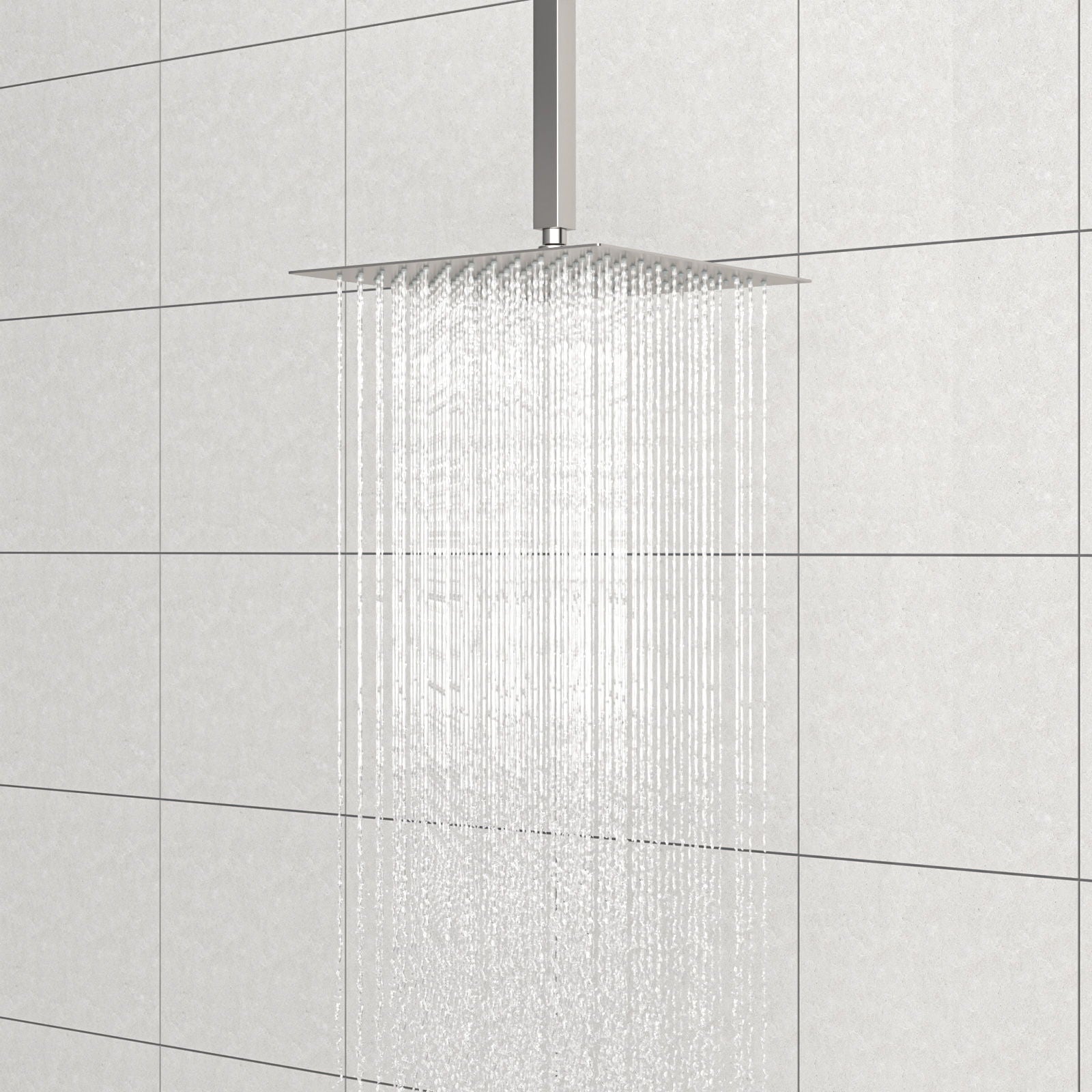 Premium 8" Ceiling Mounted Shower Arm With Flange by HouseOfZazla
