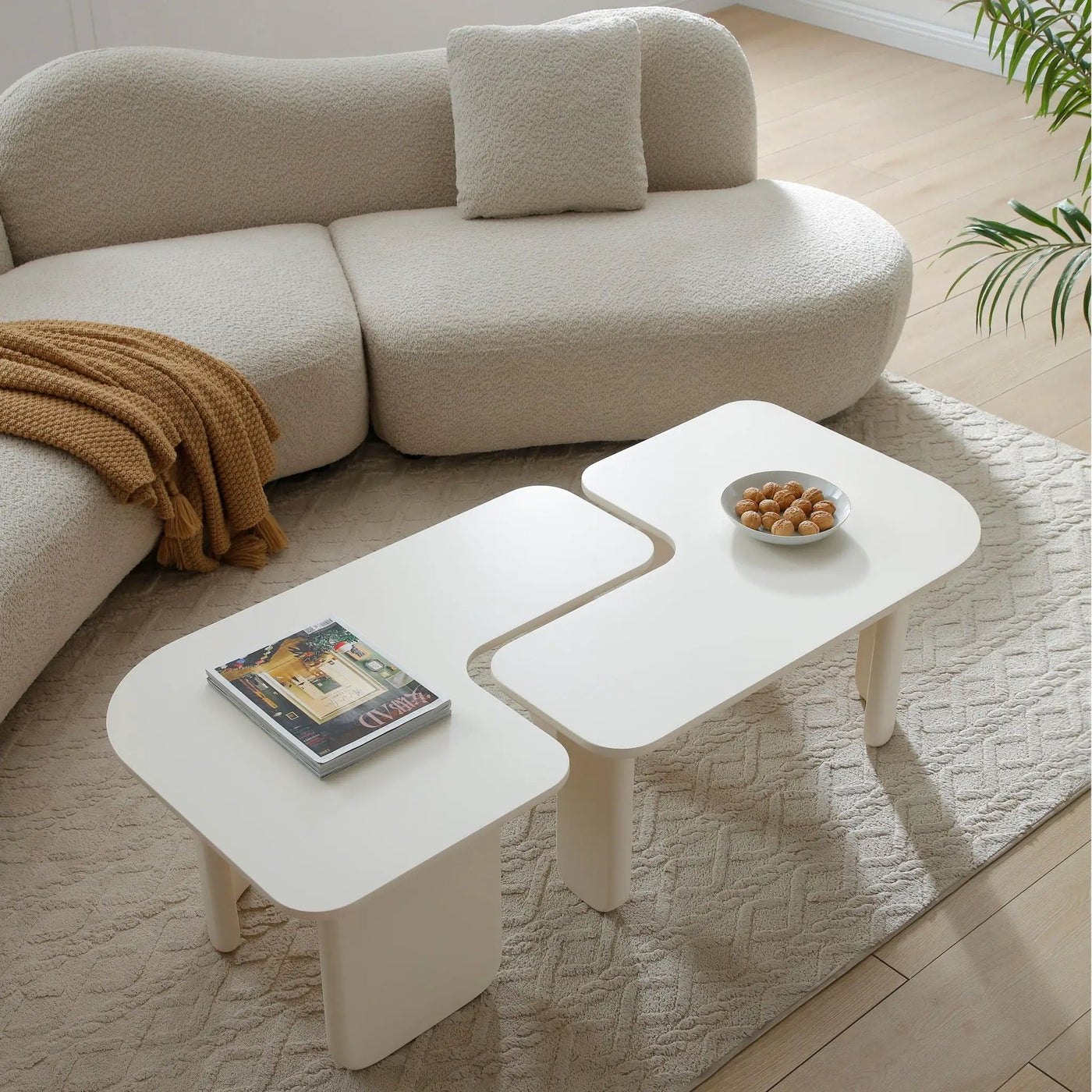 L-Shape Coffee Table For Living Room by HouseOfZazla