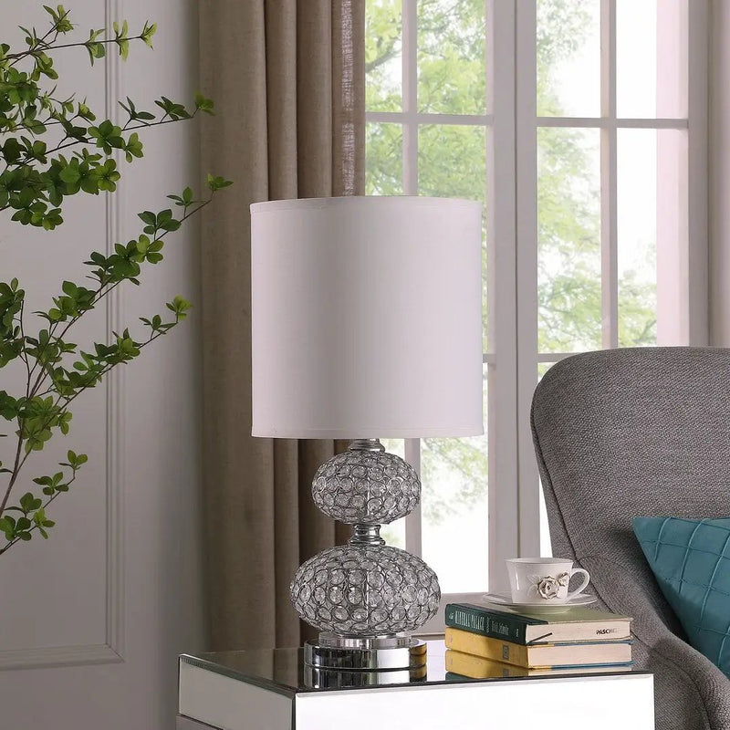 24" Chrome Filigree Cage Table Lamp by HouseOfZazla