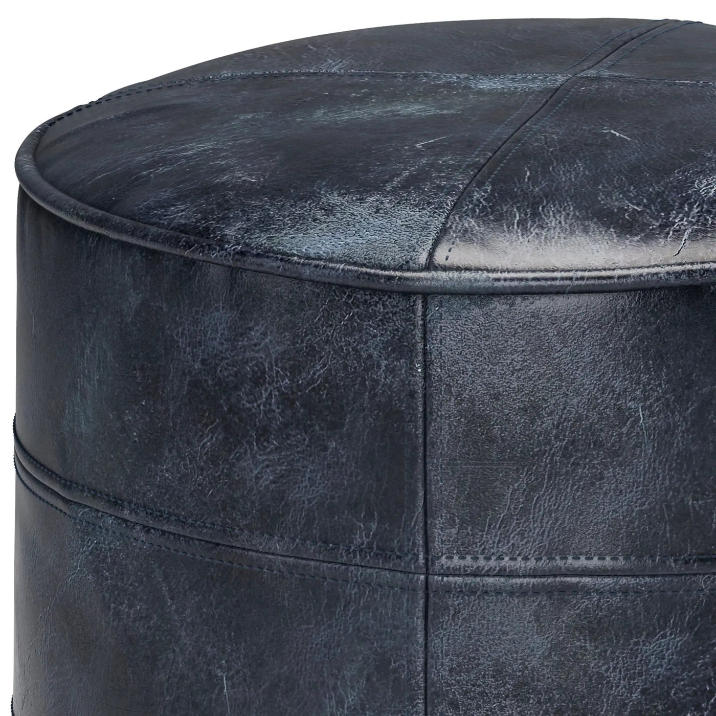 Connor - Handcrafted Round Pouf by HouseOfZazla