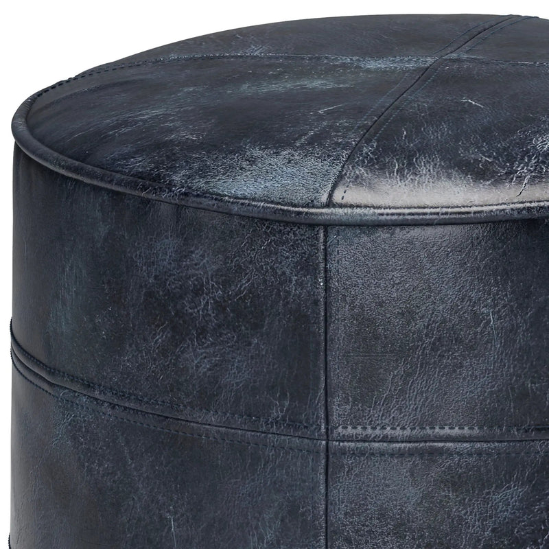 Connor - Handcrafted Round Pouf by Unique Piece Furniture