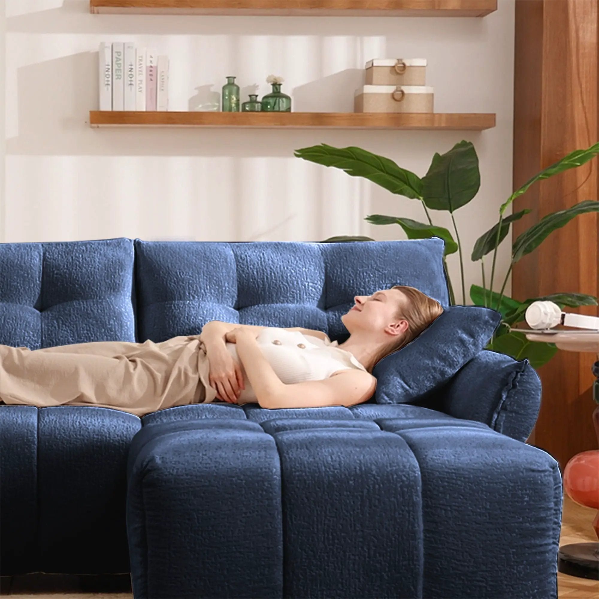 Sofa Set With Ottoman And Pillows, Textured, High Resilience Cushions by HouseOfZazla