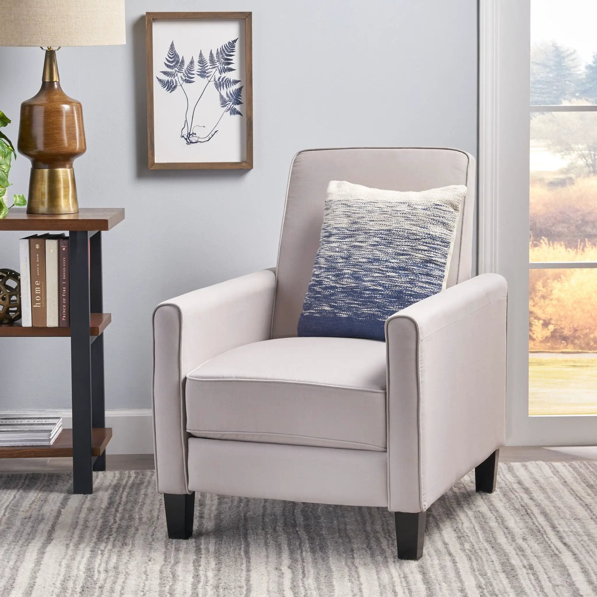 Upholstered Push Back Recliner Chair For Living Room by HouseOfZazla