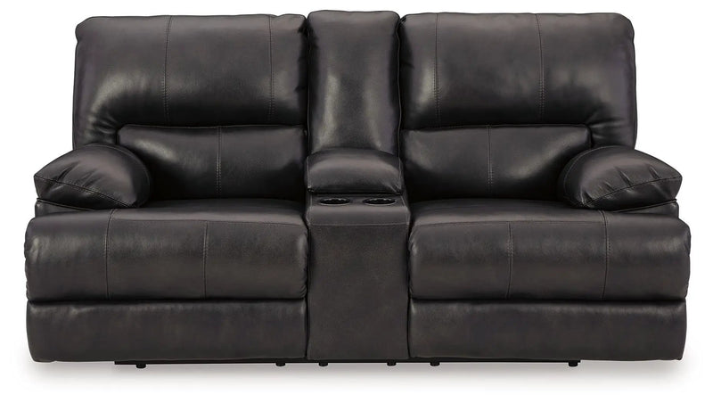 Mountainous - Power Reclining Loveseat With Console /Adj Headrest - Eclipse by Unique Piece Furniture