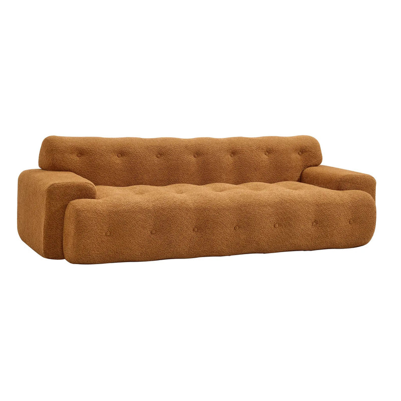 88 in. Cloud 3 Seater Boucle Sofa with Button Tufted Comfy Upholstered Couch, Nomad by HouseOfZazla