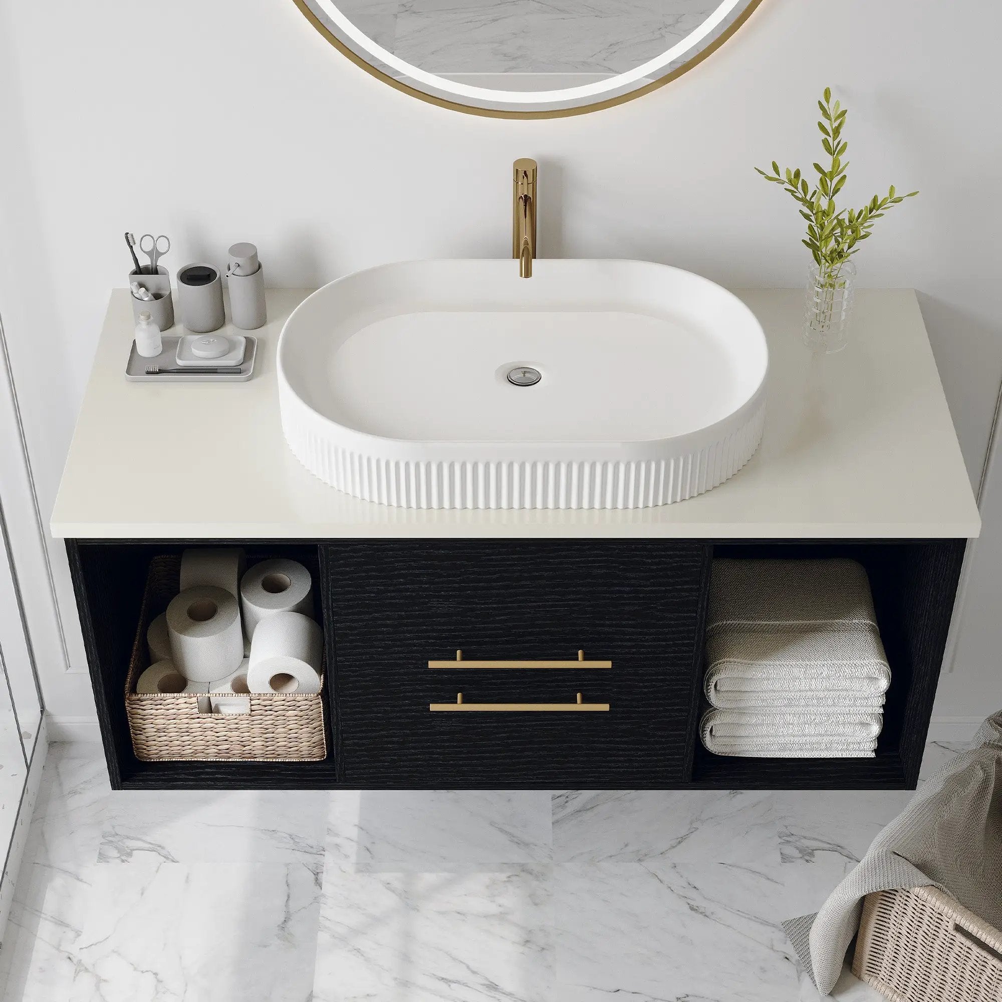 22.8-In Vessel Bathroom Vanity by HouseOfZazla