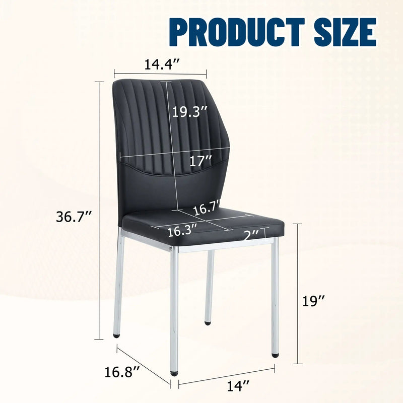 Luxury Simple High Resilience Dining Chair With Metal Legs by Unique Piece Furniture
