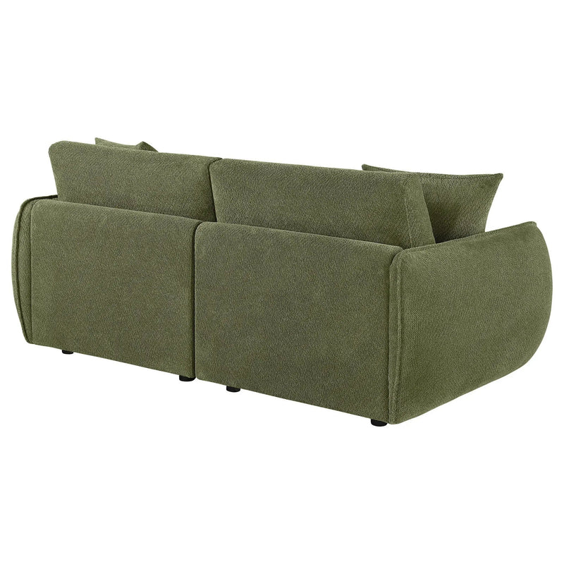 Elysia Chenille Upholstered Modular Lounge Loveseat Green by Unique Piece Furniture