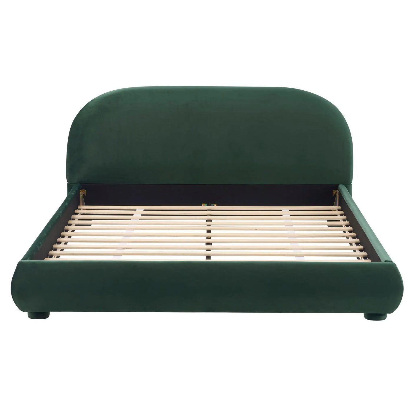 Upholstered Simple Modern Bedroom Bed With Curved Headboard by HouseOfZazla