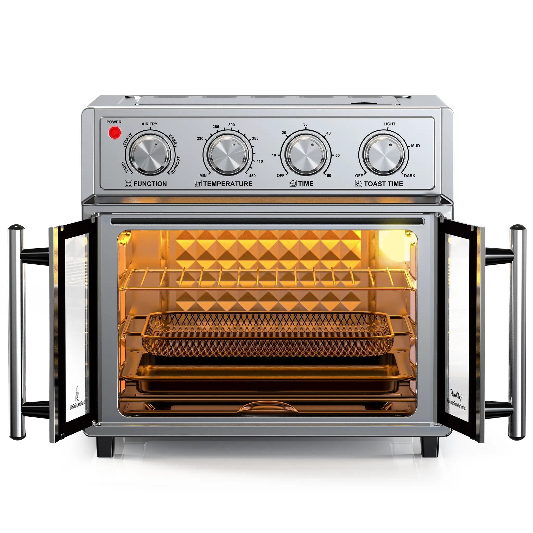 PlumChef 26QT Extra-Large French Double-Door Air Fryer Convection Toaster Oven by HouseOfZazla
