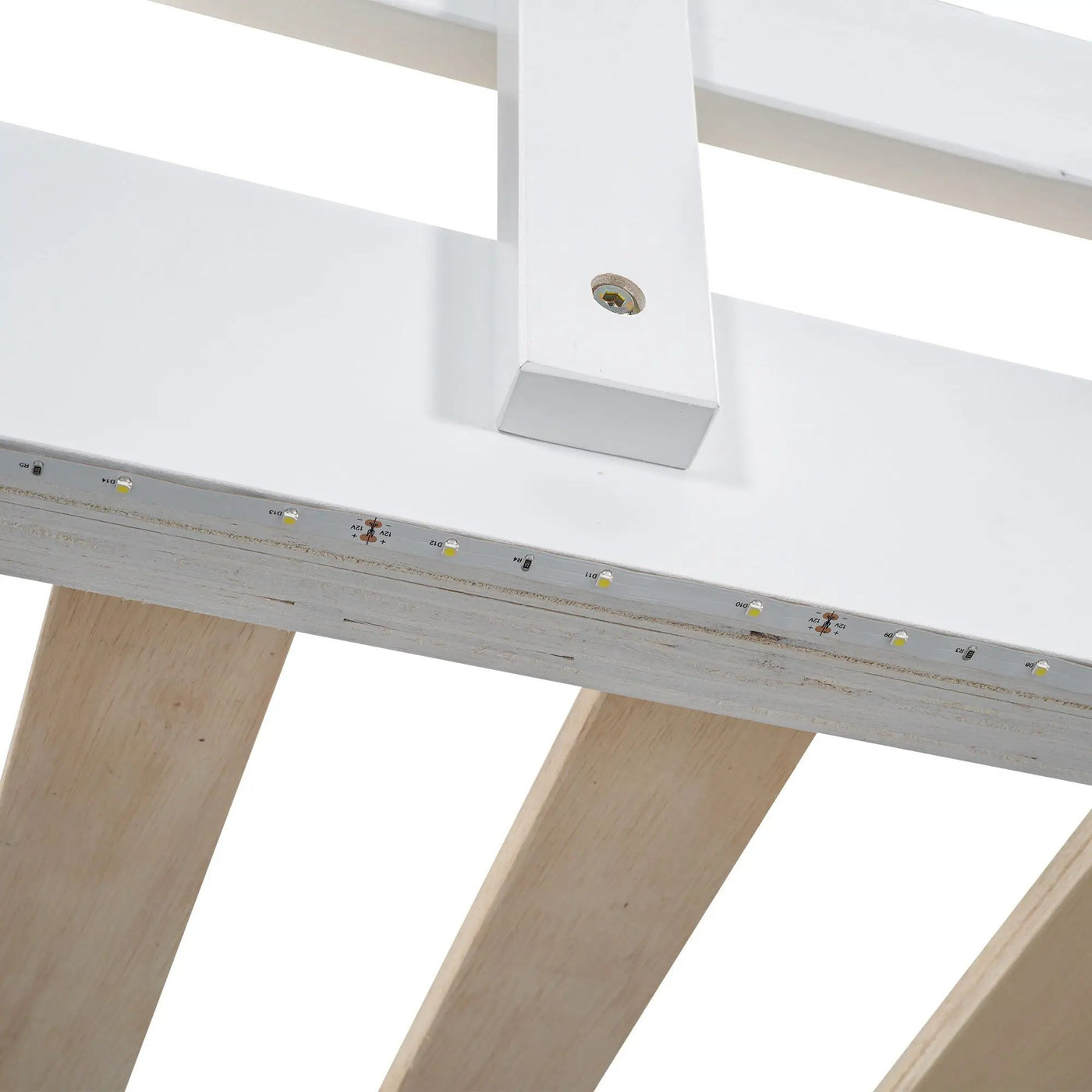 Loft Bed With Built In Wardrobe, Storage Shelves, And LED Light by HouseOfZazla