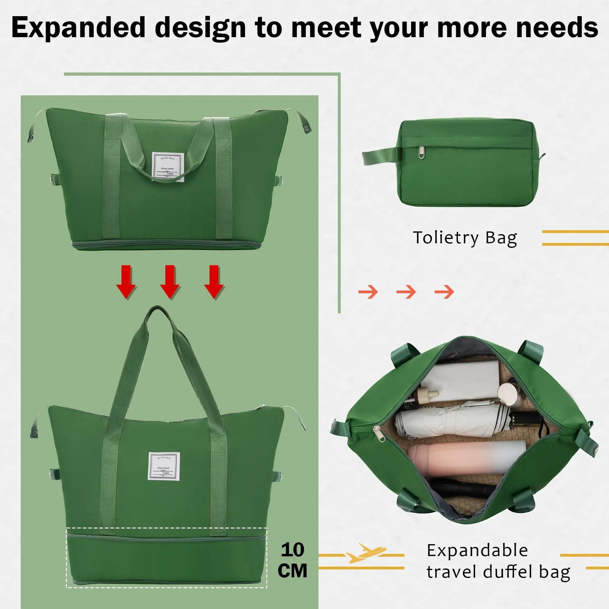 2 Piece Luggage Set With Bags Expanable Spinner Wheels ABS Lightweight Suitcase With Tsa Lock 20" / 24" by HouseOfZazla