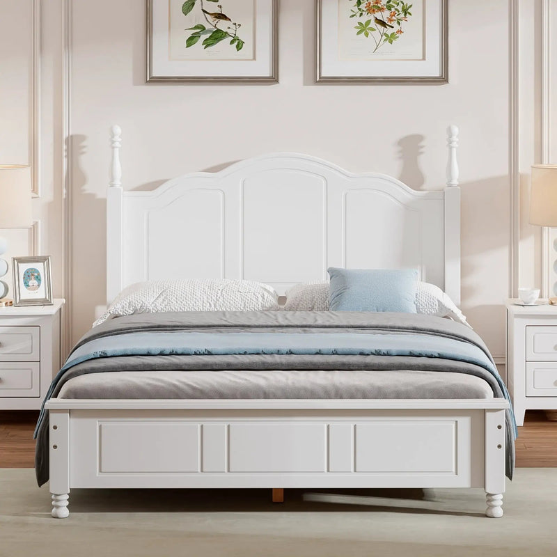Full Size Wood Platform Bed Frame,Retro Style Platform by BLAKHOM