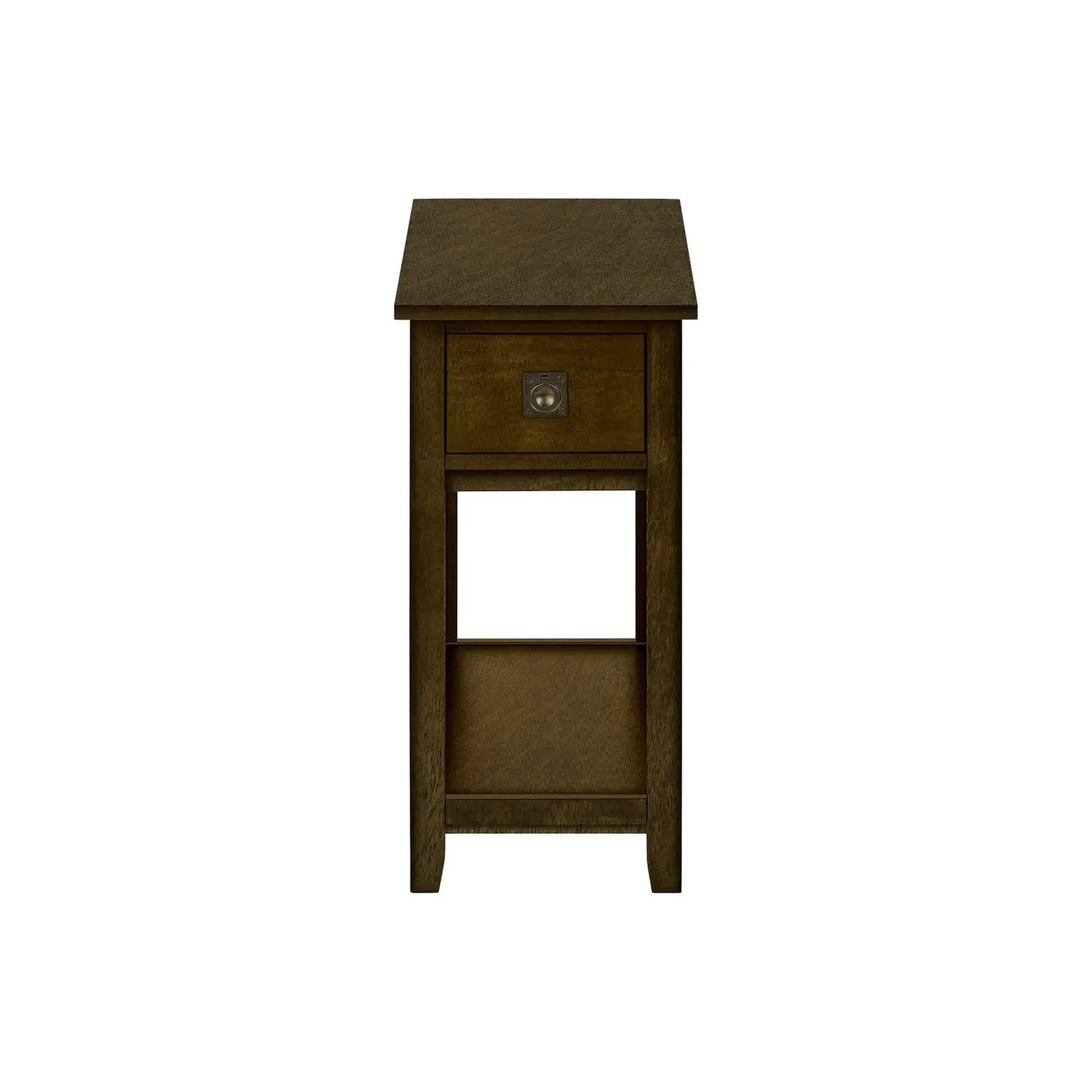 Accent End Table, 2 Tier, Narrow, Lamp, Storage Drawer, Charming Design by Unique Piece Furniture