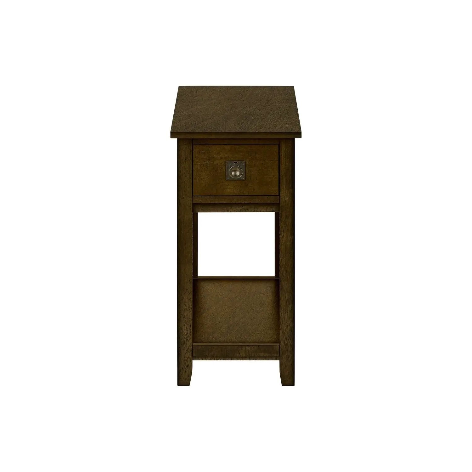 Accent End Table, 2 Tier, Narrow, Lamp, Storage Drawer, Charming Design by Unique Piece Furniture