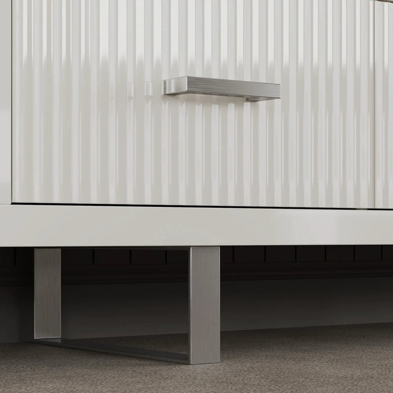 TV Stand With Slatted Drawers