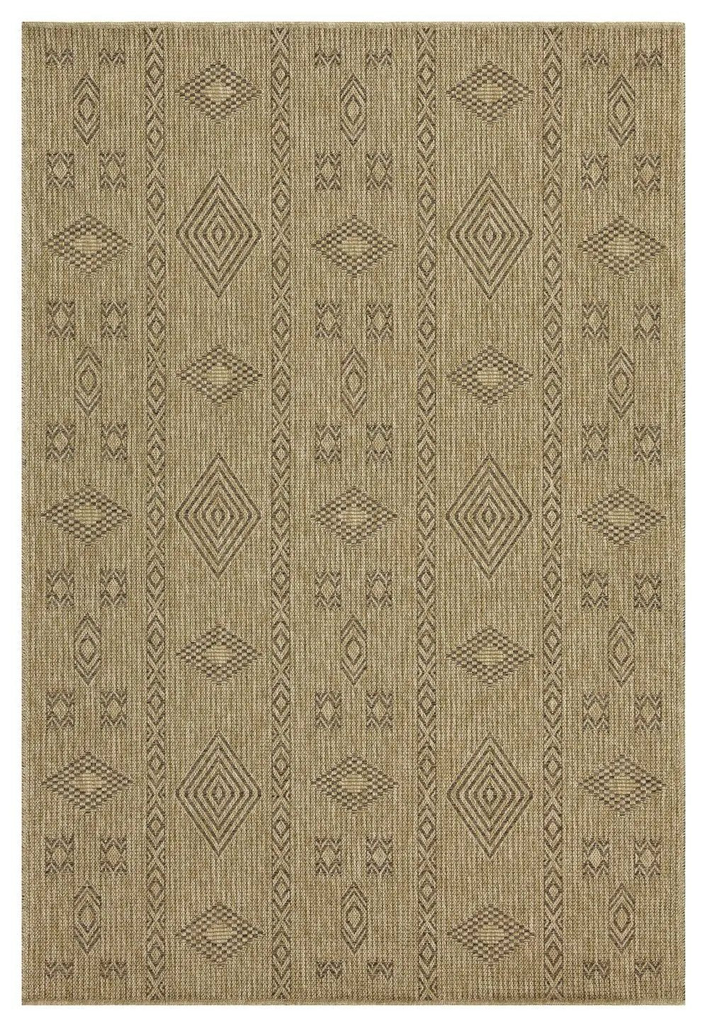 Earth - 5'3" X 7'3" Polypropylene Indoor, Outdoor Area Rug - Jute, Mocha by Unique Piece Furniture